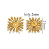 Stainless Steel Petal Torus Bead Cap Jewelry Making Material With Totem Pattern And Electroplating Treatment