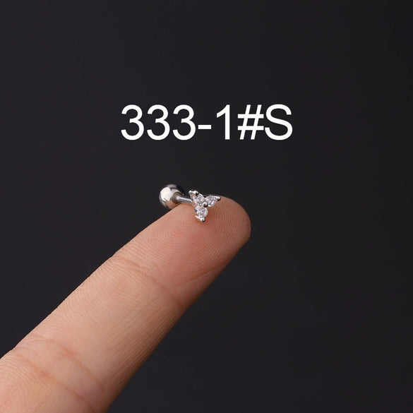 Stainless Steel Piercing Earrings Geometric Electroplated Fashion Jewelry