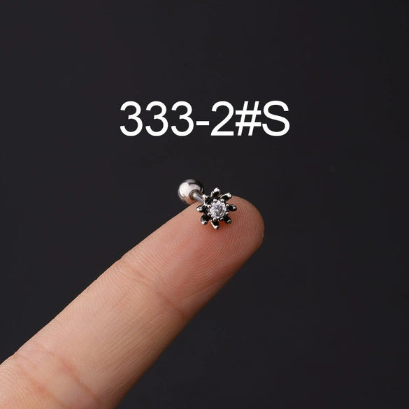 Stainless Steel Piercing Earrings Geometric Electroplated Fashion Jewelry