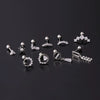 Stainless Steel Piercing Earrings Geometric Electroplated Fashion Jewelry