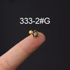 Stainless Steel Piercing Earrings Geometric Electroplated Fashion Jewelry