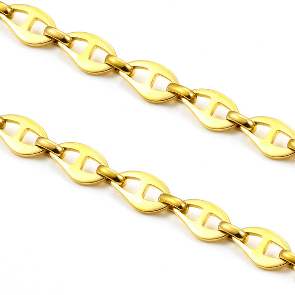 Stainless Steel Pig Nose Chain Jewelry Electroplating Fashion Diy For Men And Women