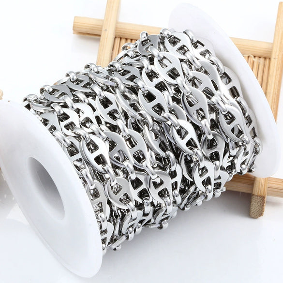 Stainless Steel Pig Nose Chain Jewelry Electroplating Fashion Diy For Men And Women