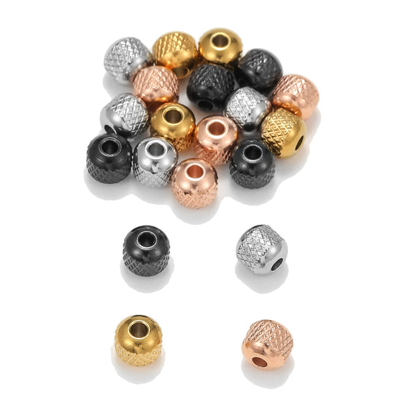 Stainless Steel Pineapple Beads Jewelry Accessories For Diy Bracelet And Necklace With Electroplating Treatment