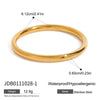 Stainless Steel Plain Ring Bracelet For Women With Electroplating And Geometric Style