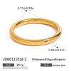 Stainless Steel Plain Ring Bracelet For Women With Electroplating And Geometric Style