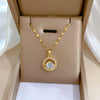Stainless Steel Planet Geometric Cartoon Style Microencrusted Diamond Necklace For Women
