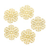 Stainless Steel Plant Flowers Style Leaf Earrings Pendant And Hairpin Accessories With Electroplating