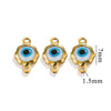 Stainless Steel Plated 18K Gold Doublesided Oil Drop Demon Eye Pendant Diy Connection Accessories Round Shape Electroplating Process