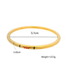 Stainless Steel Plated 24K Gold Retro Bracelet Engraved With Lotus Pattern