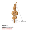 316L Stainless Steel Plated 18K Gold Round Pendant Snake Crystal Fashion Jewelry Accessories