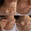 316L Stainless Steel Plated 18K Gold Round Pendant Snake Crystal Fashion Jewelry Accessories
