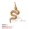316L Stainless Steel Plated 18K Gold Round Pendant Snake Crystal Fashion Jewelry Accessories