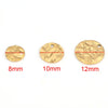 Stainless Steel Pleated Disc Embossed Pendant Jewelry Accessories With Round Pattern And Electroplating