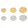 Stainless Steel Pleated Disc Embossed Pendant Jewelry Accessories With Round Pattern And Electroplating