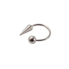 Stainless Steel Pointed Cone Horseshoe Lip Ring Nose Ring Ear Bone Ring Electroplated Punk Style Ornament