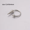 Stainless Steel Pointed Cone Horseshoe Lip Ring Nose Ring Ear Bone Ring Electroplated Punk Style Ornament