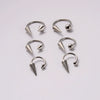 Stainless Steel Pointed Cone Horseshoe Lip Ring Nose Ring Ear Bone Ring Electroplated Punk Style Ornament