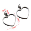 Stainless Steel Polished Geometric Heart Hollow Border Gem Base Pendant Frame Electroplated Diy Handmade Jewelry Accessories