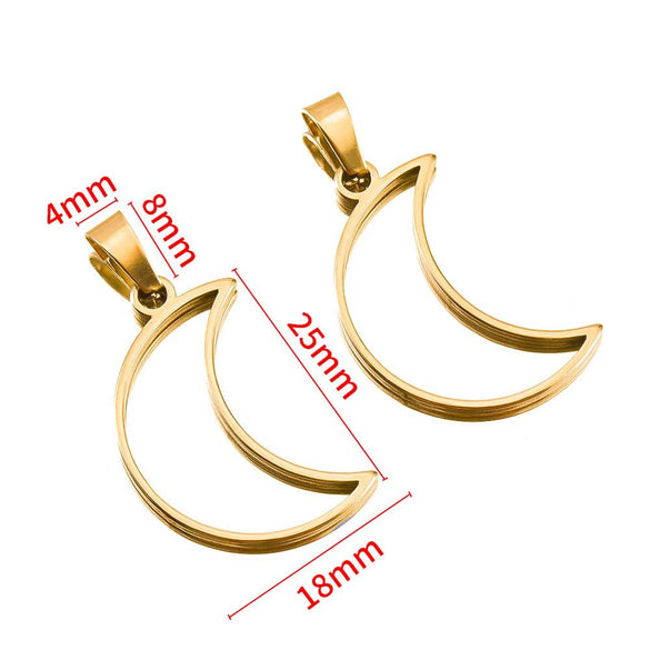 Stainless Steel Polished Geometric Heart Hollow Border Gem Base Pendant Frame Electroplated Diy Handmade Jewelry Accessories