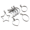 Stainless Steel Polished Geometric Heart Hollow Border Gem Base Pendant Frame Electroplated Diy Handmade Jewelry Accessories
