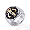 Stainless Steel Polished Geometric Skull Ring Fashion Unisex Jewelry Statement Ring