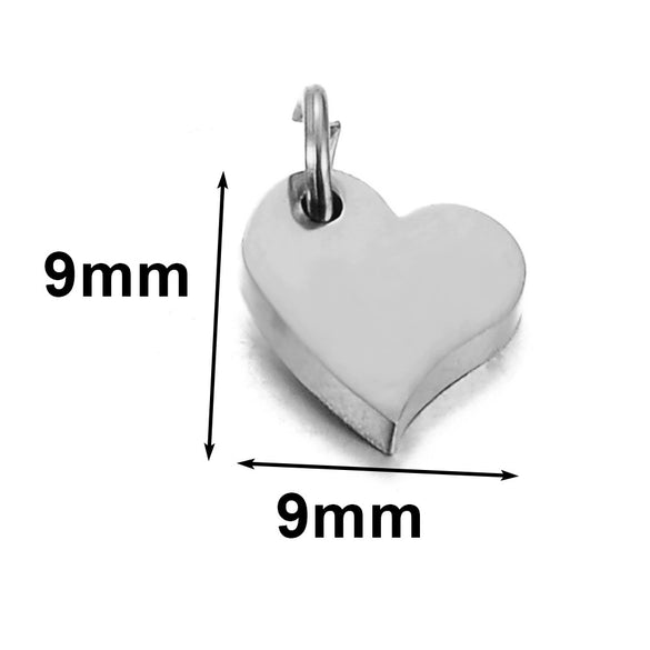Stainless Steel Polished Heart Round Oval Rectangular Diamond Shape Electroplated Diy Pendant For Necklace And Bracelet