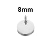 Stainless Steel Polished Heart Round Oval Rectangular Diamond Shape Electroplated Diy Pendant For Necklace And Bracelet