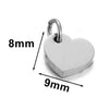 Stainless Steel Polished Heart Round Oval Rectangular Diamond Shape Electroplated Diy Pendant For Necklace And Bracelet