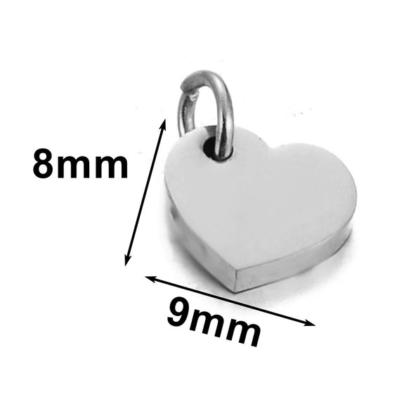 Stainless Steel Polished Heart Round Oval Rectangular Diamond Shape Electroplated Diy Pendant For Necklace And Bracelet