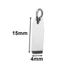Stainless Steel Polished Heart Round Oval Rectangular Diamond Shape Electroplated Diy Pendant For Necklace And Bracelet