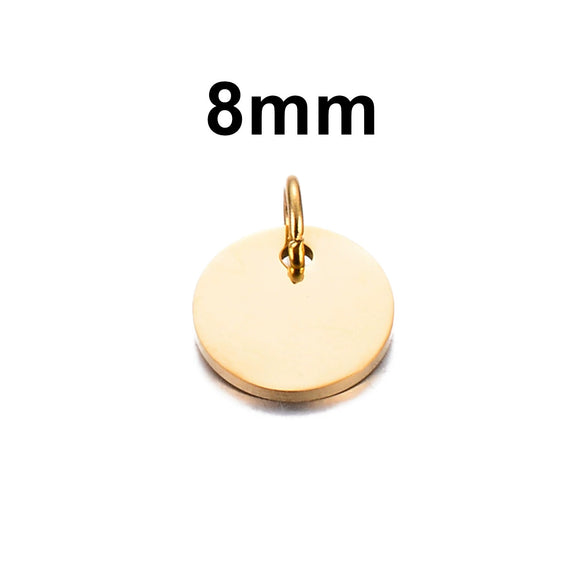 Stainless Steel Polished Heart Round Oval Rectangular Diamond Shape Electroplated Diy Pendant For Necklace And Bracelet