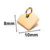 Stainless Steel Polished Heart Round Oval Rectangular Diamond Shape Electroplated Diy Pendant For Necklace And Bracelet