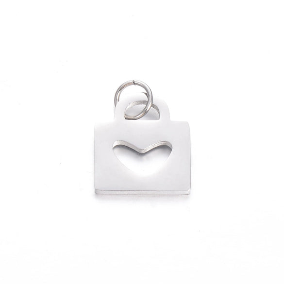 Stainless Steel Polished Hollow Palm Wings Key Lock Sun Star Compass Symbol Jewelry Pendant With Electroplating And Geometric Design