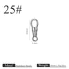 Stainless Steel Polished Jewelry Accessories Eagle Mouth Buckle Lanyard Pendant Buckle Universal Rotating Spring Buckle Round Key Chain Modern Simplicity