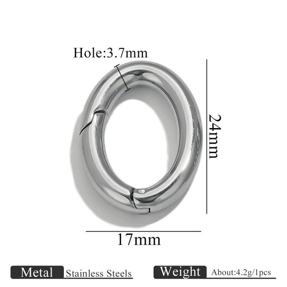 Stainless Steel Polished Love Spring Buckle Jewelry Accessories
