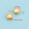 Stainless Steel Polished Round Drilled Bead Jewelry Accessories With Electroplating