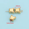 Stainless Steel Polished Round Drilled Bead Jewelry Accessories With Electroplating