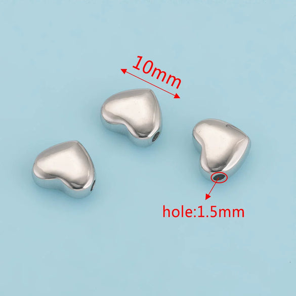 Stainless Steel Polished Round Drilled Bead Jewelry Accessories With Electroplating
