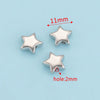 Stainless Steel Polished Round Drilled Bead Jewelry Accessories With Electroplating