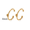 Stainless Steel Polished Round Ring Holder With 18K Gold Vacuum Electroplating And Diy Pearl Inlay