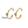 Stainless Steel Polished Round Ring Holder With 18K Gold Vacuum Electroplating And Diy Pearl Inlay
