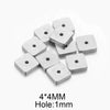 Stainless Steel Polished Square Beads Electroplated Diy Handmade Jewelry Accessories For Bracelet And Necklace