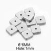 Stainless Steel Polished Square Beads Electroplated Diy Handmade Jewelry Accessories For Bracelet And Necklace