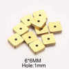 Stainless Steel Polished Square Beads Electroplated Diy Handmade Jewelry Accessories For Bracelet And Necklace