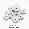 Stainless Steel Polished Square Beads Electroplated Diy Handmade Jewelry Accessories For Bracelet And Necklace