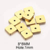 Stainless Steel Polished Square Beads Electroplated Diy Handmade Jewelry Accessories For Bracelet And Necklace