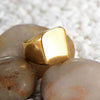 Stainless Steel Polished Square Signet Ring With Glossy Finish Fashion Business Ring For Men And Unisex Wear