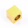 Stainless Steel Polished Square Throughhole Beads Electroplated Personality Necklace And Bracelet Beaded Material For Diy