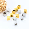 Stainless Steel Polished Square Throughhole Beads Electroplated Personality Necklace And Bracelet Beaded Material For Diy